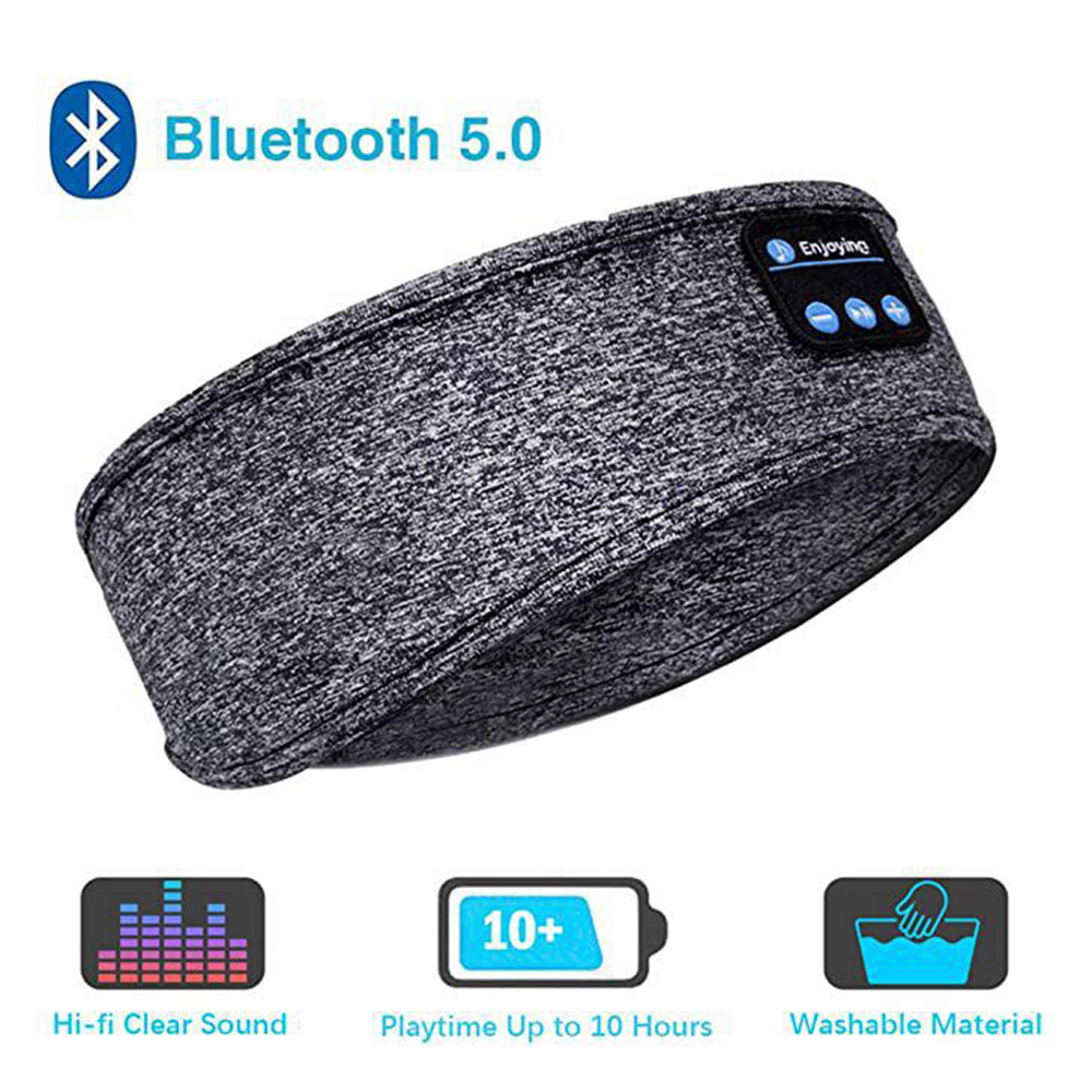 Sleep Mask Headphones Bluetooth - Auriculares compatibles con Bluetooth, diadema deportiva