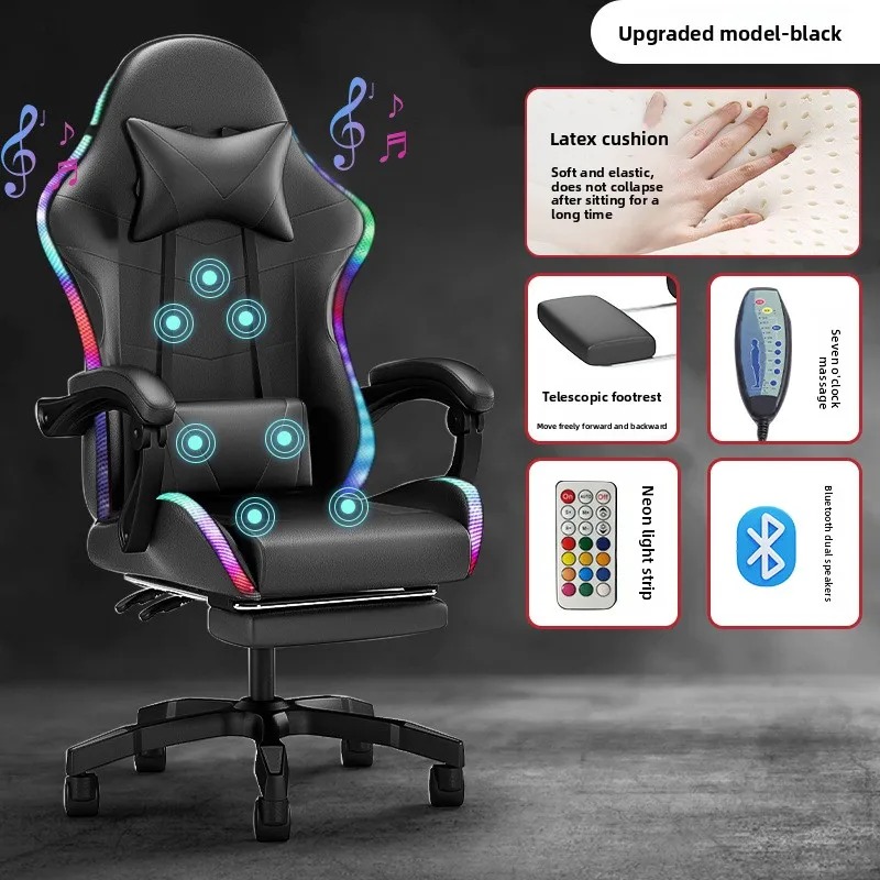 Speakers - Silla Gaming con Luces, Altavoz Bluetooth,