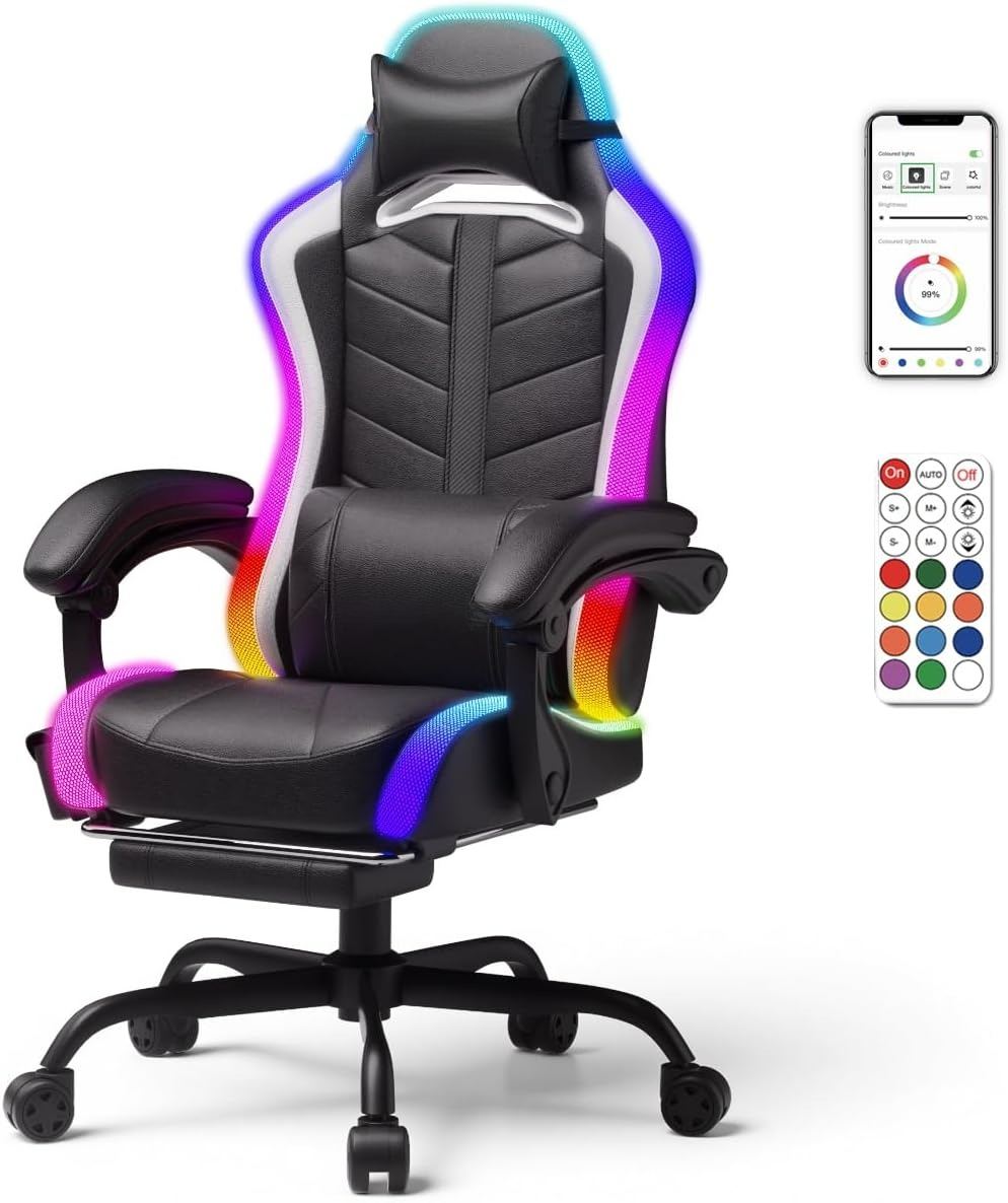 Silla Gaming Premium de Cuero  - Speakers reseña y precio