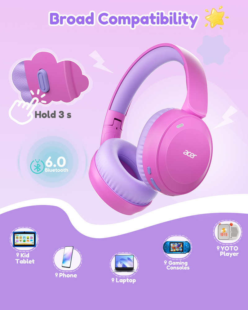 Auriculares Bluetooth 6.0 Acer - Anc Wireless Over Ear Headphones reseña y precio