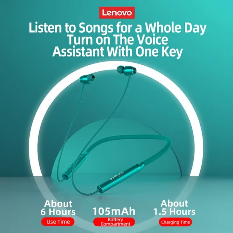 100% originales Lenovo HE05X,  - Magnetic Neckband Sports Earphones reseña y precio